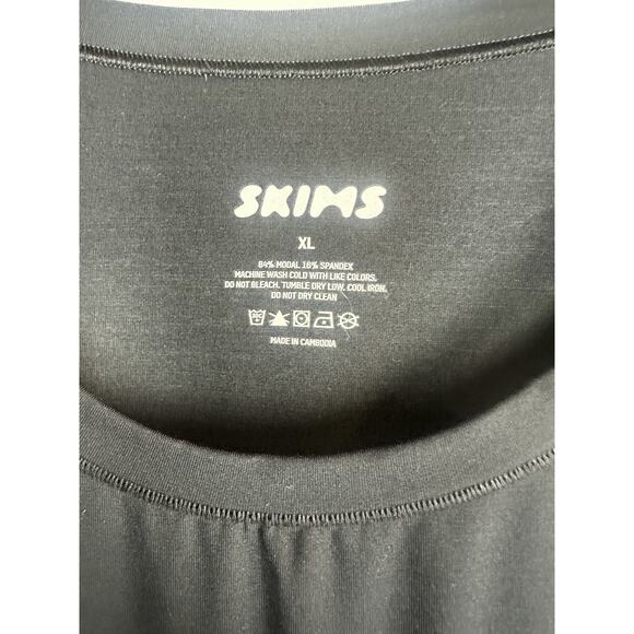 Skims Men's Crew Neck Short Sleeve T-Shirt Stretch Modal Spandex Classic Tee XL - Picture 8 of 9